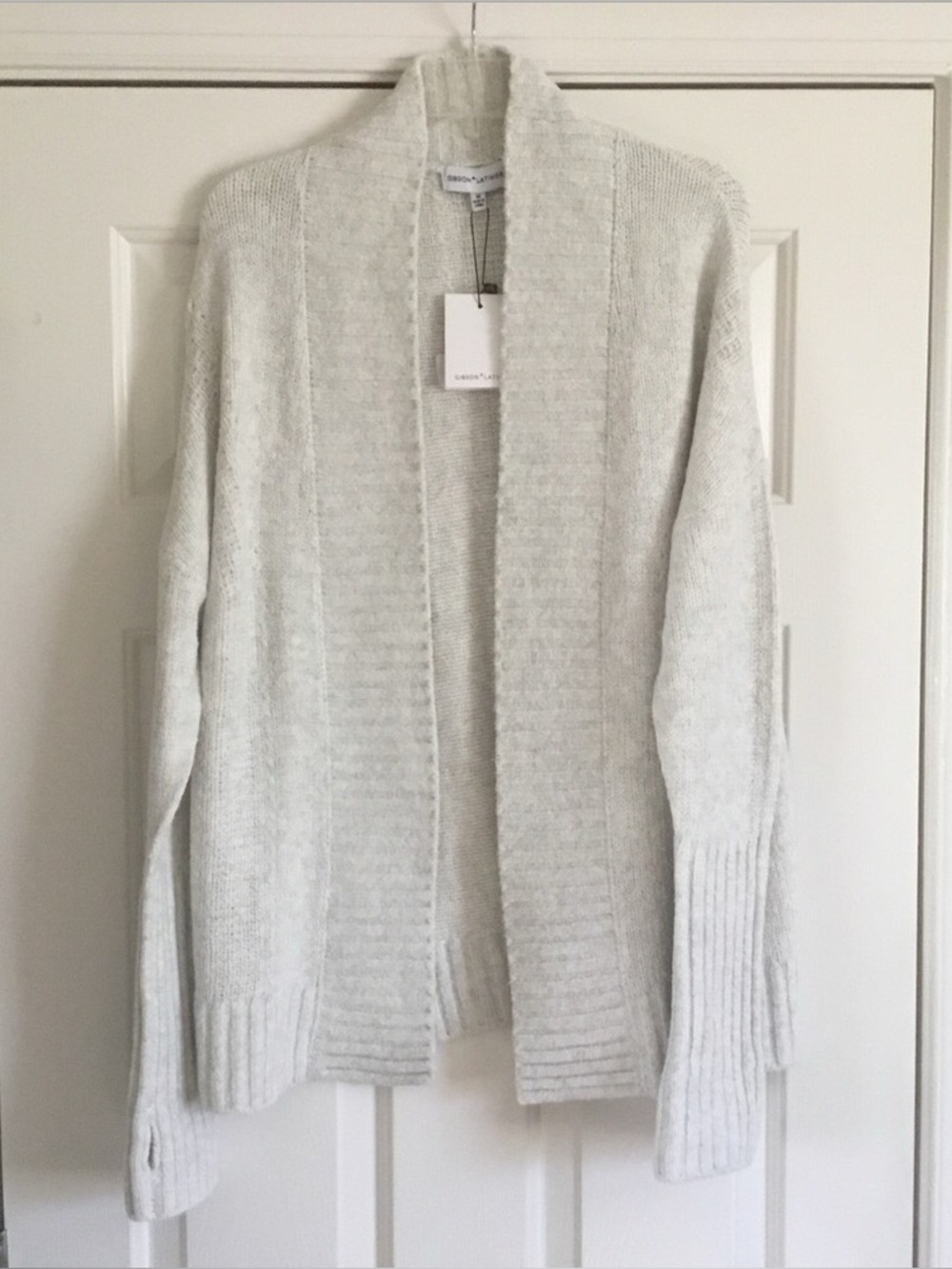 NWT GIBSON LATIMER cream cozy cardigan M